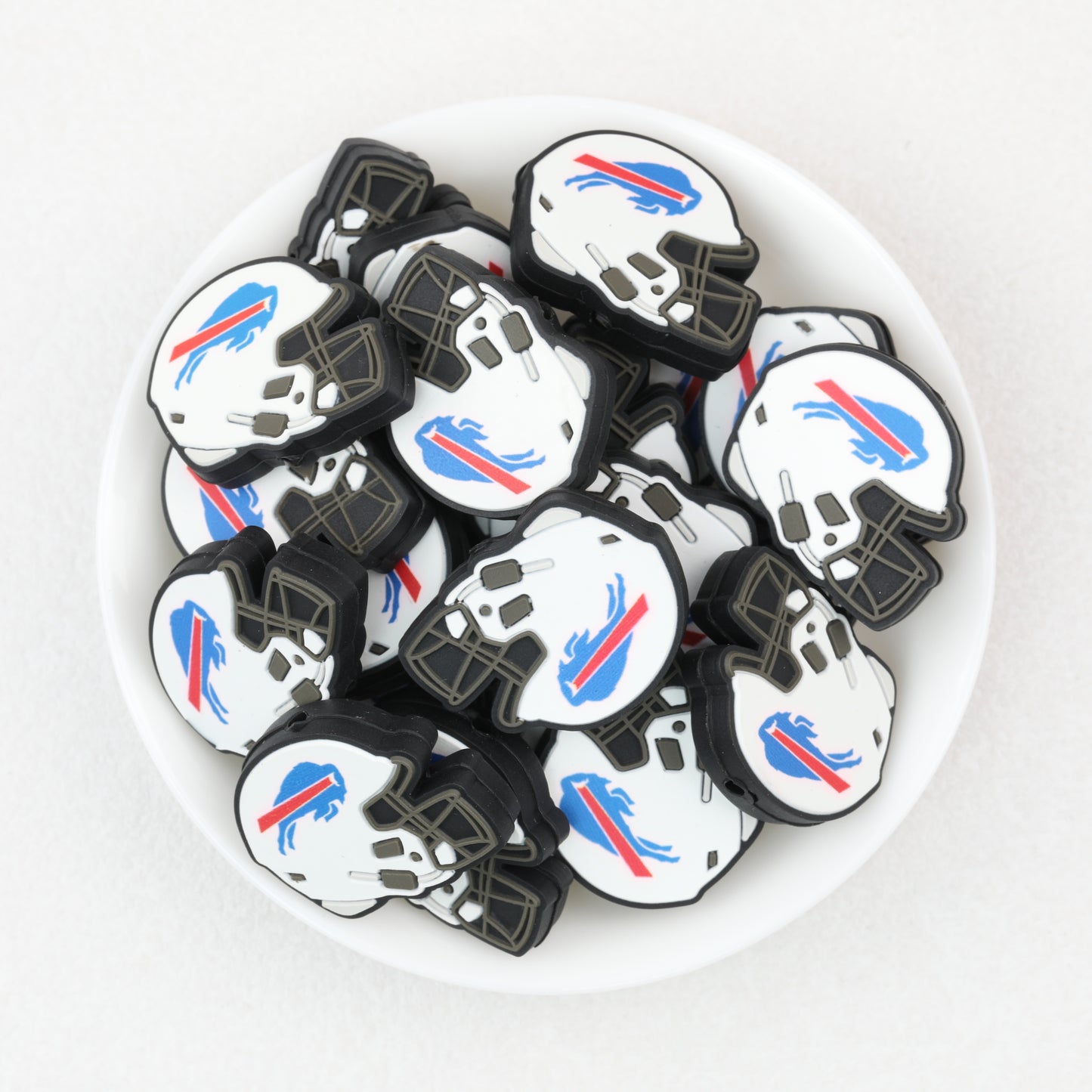 NFL Teams Silicone Focal Beads Football Helmet Design 20pcs 9
