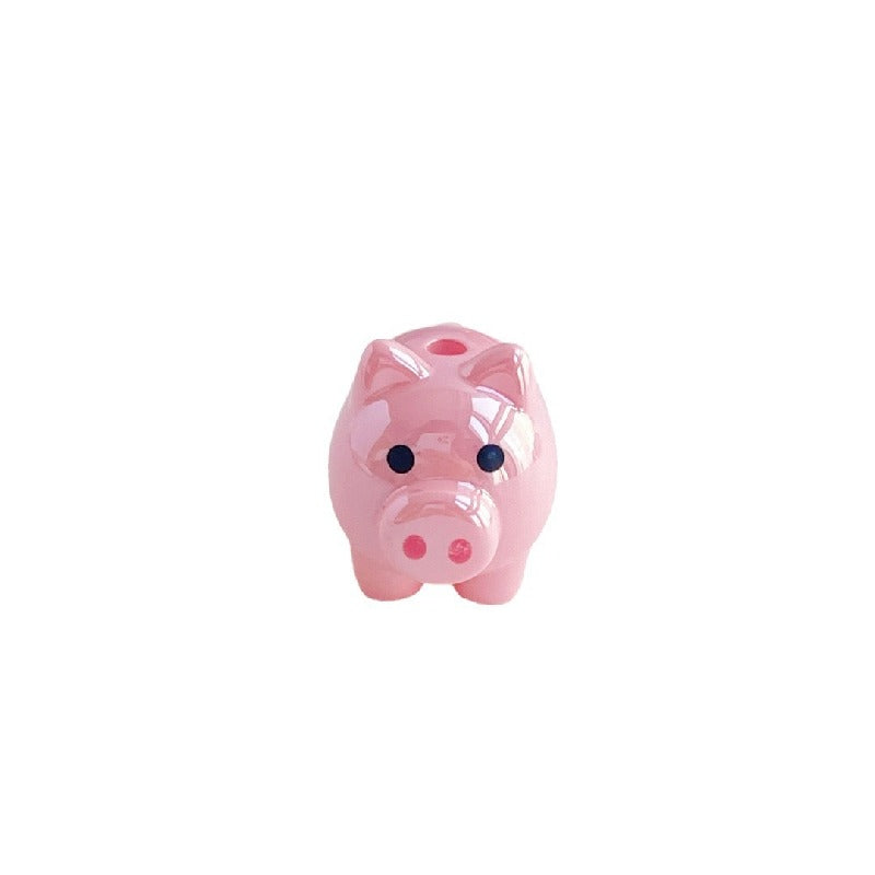 Glossy Dog Sheep Acrylic Beads 25mm Pastel Colors 2pcs 5