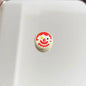 Flat Circus Pattern Acrylic Tube Beads 18mm Mixed Colors 20pcs 5