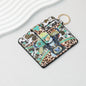 PU Card Holder Keychain Multi Patterned