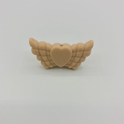 Wing Silicone Beads Mixed Colors 20pcs 43