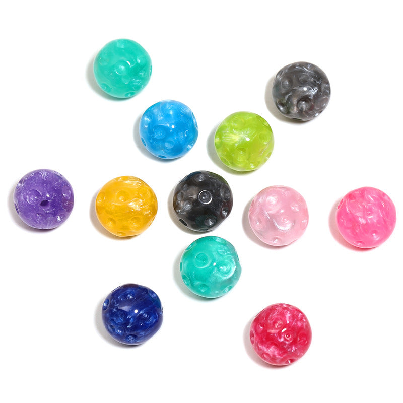 16mm Moon Crackle Effect Acrylic Round Beads 50pcs 5