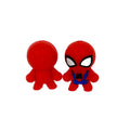 Silicone 3D Focal Beads Spiderman Bright Red White Eyes