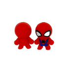 Silicone 3D Focal Beads Spiderman Bright Red White Eyes