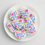 Mother's Day Heart Silicone Focal Beads 20 pcs