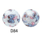 15mm Silicone Beads Disney Character Mix Mickey Stitch Winnie 50pcs 8