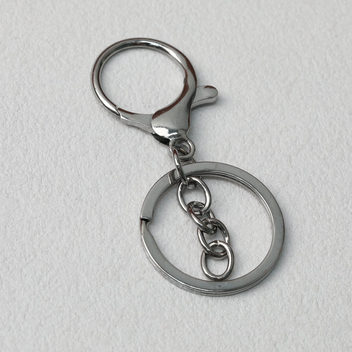 Zinc Alloy Lobster Clasp Keychain Hardware with Split Ring