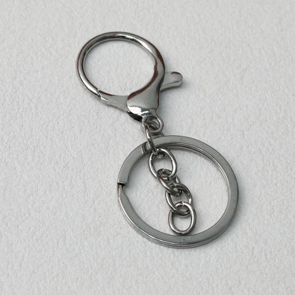 Zinc Alloy Lobster Clasp Keychain Hardware with Split Ring