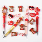3D Highland Cow Silicone Focal Beads Wholesale, Six Seven 67 Red Love Heart Character