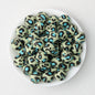 15mm Colored Leopard Print Round Silicone Beads 50pcs 9