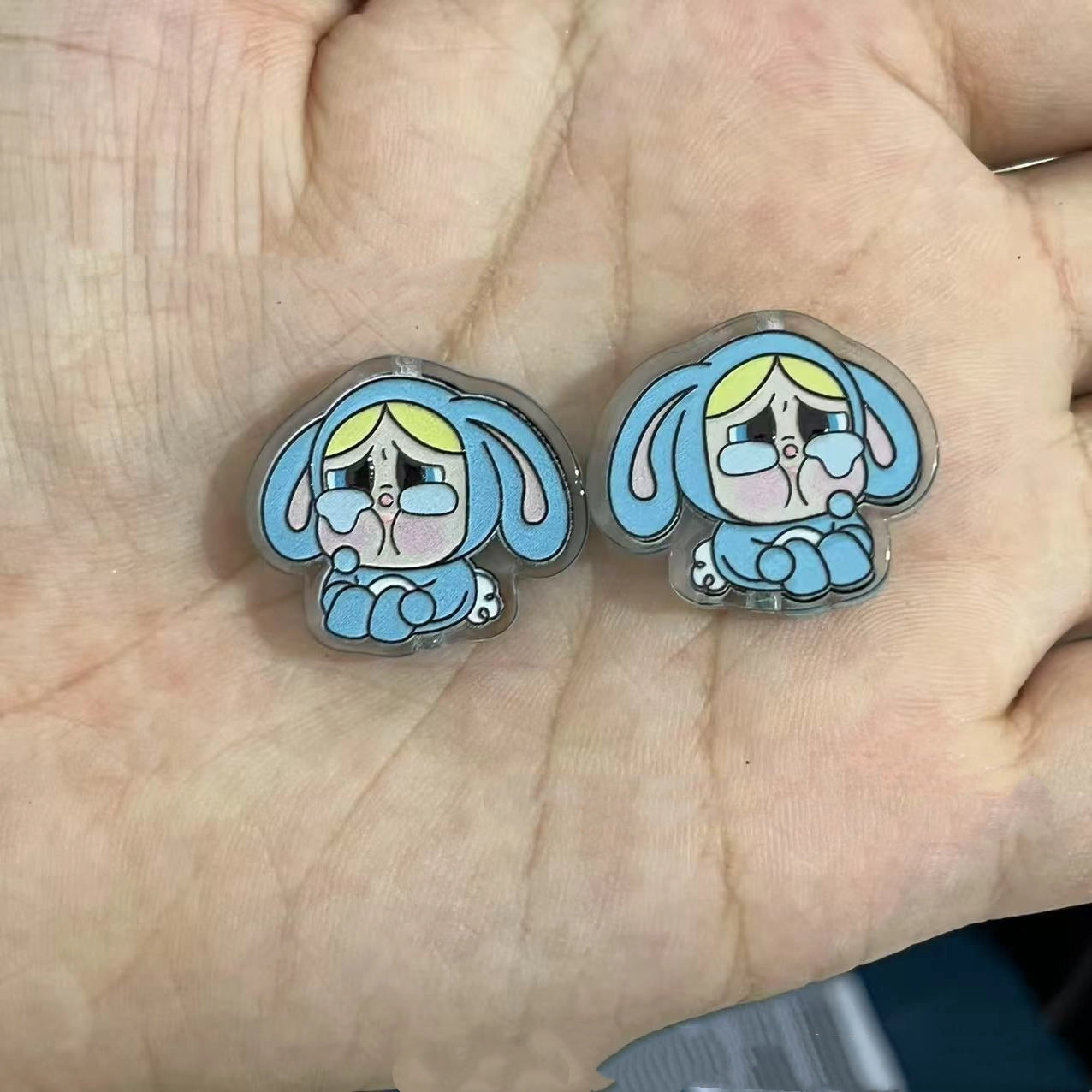 Adorable Crybabe Acrylic Beads 25mm Enamel Painted 10pcs 9