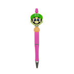 Silicone Focal Beads Mario Iconic Face with Green Hat 20pcs 3
