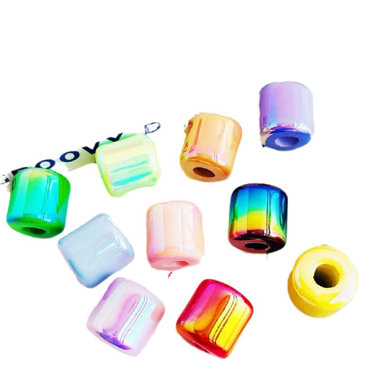 Glossy Tube Acrylic Beads 16mm Vibrant Colors 10pcs 2