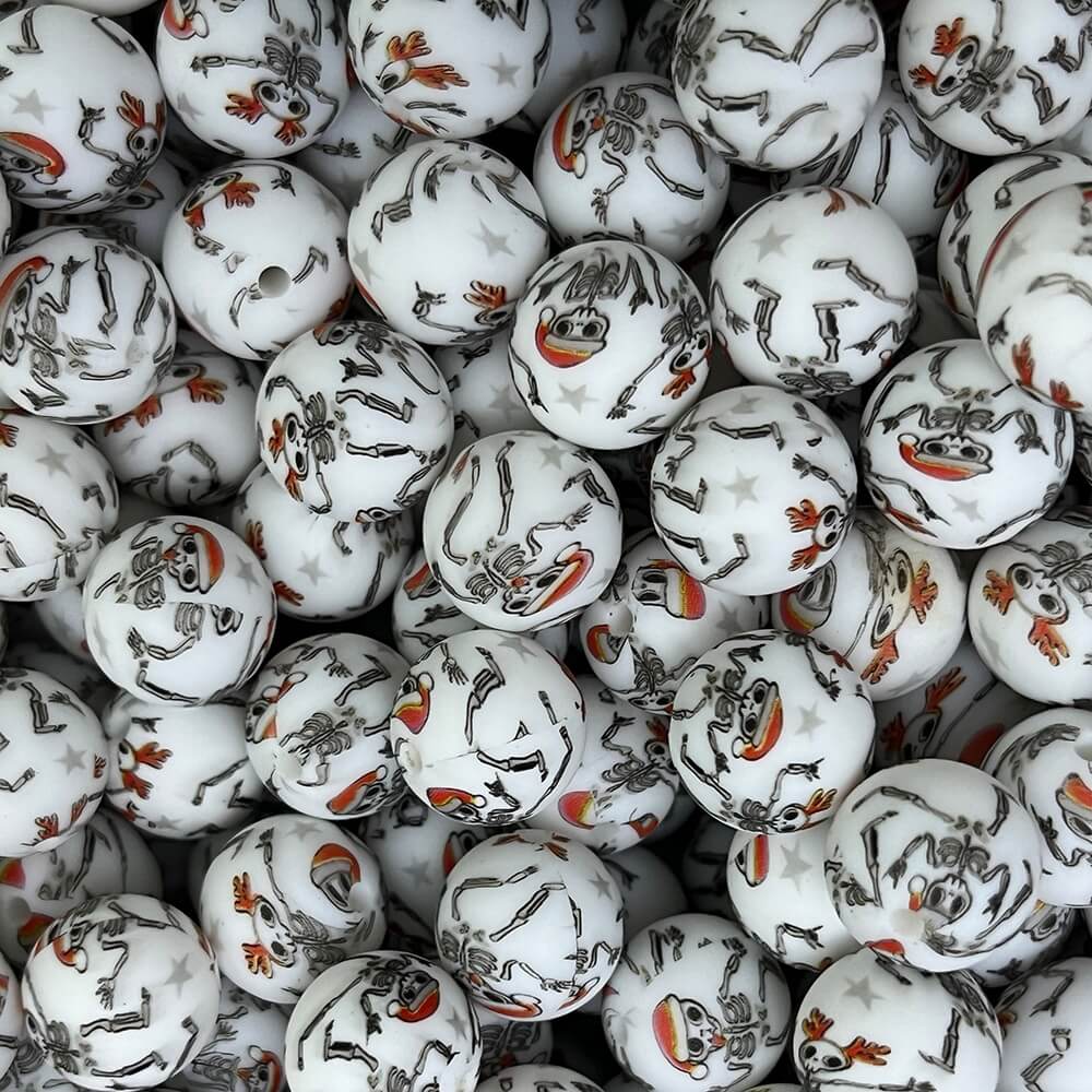 36 Christmas Printed Silicone beads