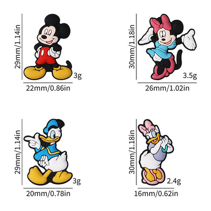 Silicone Focal Beads Disney Mickey Minnie Daisy Donald Duck Distinct Poses 20pcs 5