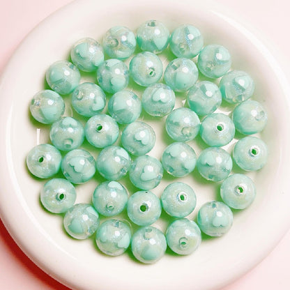 Candy Heart Acrylic Beads 16mm Glossy Colorful 10pcs 13