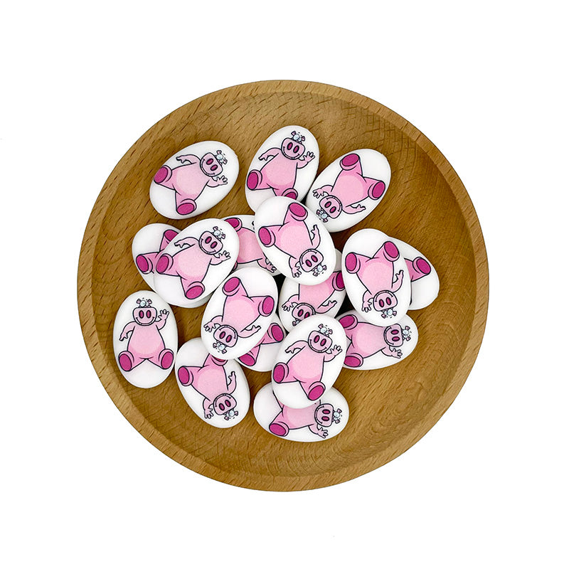 Silicone Focal Beads Hippo Sitting Pose 20pcs 2