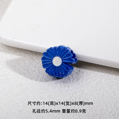 Bright Daisy Acrylic Flower Beads 14mm Round Shape 20pcs 6