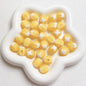 Frosted Round Acrylic Beads 16mm Bicolor White Cross 10pcs 7