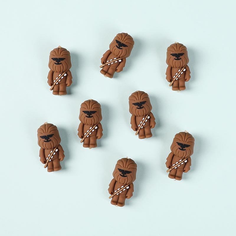 Silicone 3D Focal Beads Star Wars Chewbacca Detailed Fur Bandolier 20pcs 6