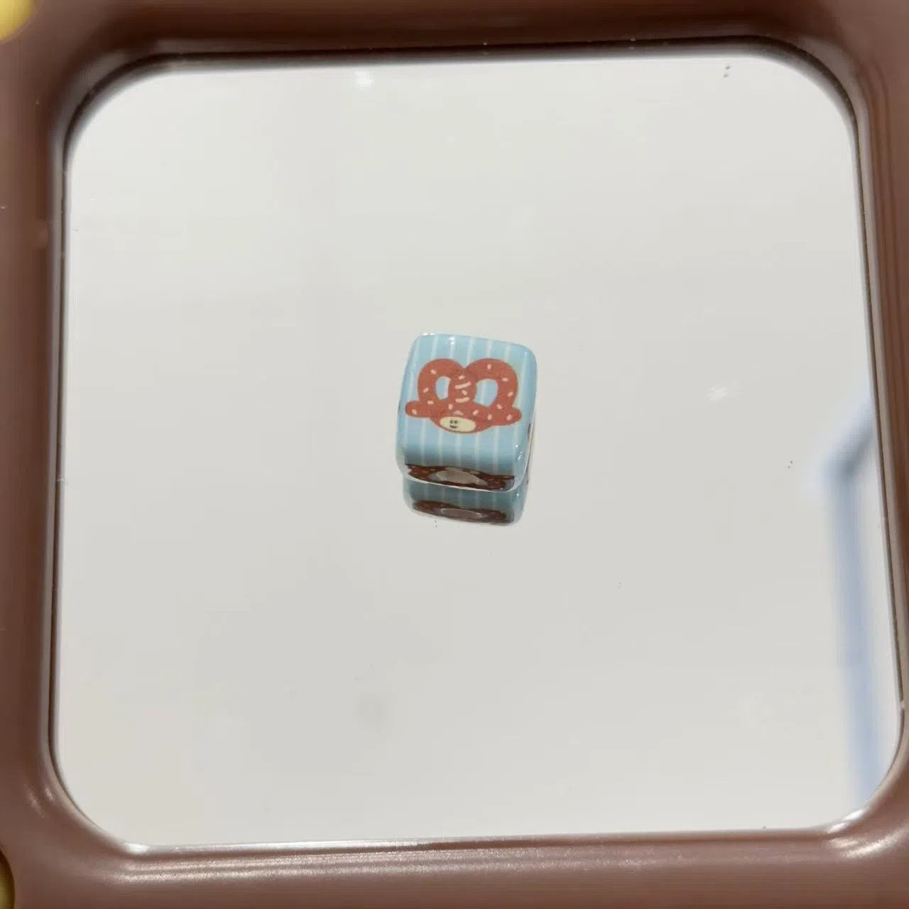 Square Acrylic Beads 14mm Tasty Snack Printed Pastel Colors 10pcs 7