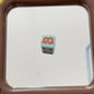 Square Acrylic Beads 14mm Tasty Snack Printed Pastel Colors 10pcs 7