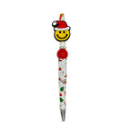 Silicone Focal Beads Christmas Smile Santa Hat 20pcs 4