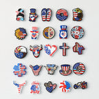 USA Independence Day Silicone Focal Beads Patriotic Collection 20pcs