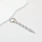 Self Defense Keychain Alloy Aviation Aluminum Bamboo Design - silver