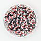 Sports Bow Silicone Focal Beads with Baseball Soccer Volleyball Football 20pcs - White Baseball