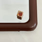 Square Acrylic Beads 12mm Coffee Colored Chestnut Pattern Diagonal Hole 10pcs 2