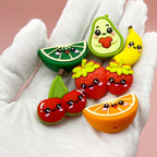 Silicone 3D Fruit Series Focal Beads Cute Fruit Shapes 20pcs 3