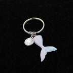 Stainless Steel Gradient Fishtail Animal Keychain Shimmering Scales 8