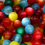 Jelly Color Imitation Cat Eye Resin Round Beads 8mm 10mm 100pcs 4