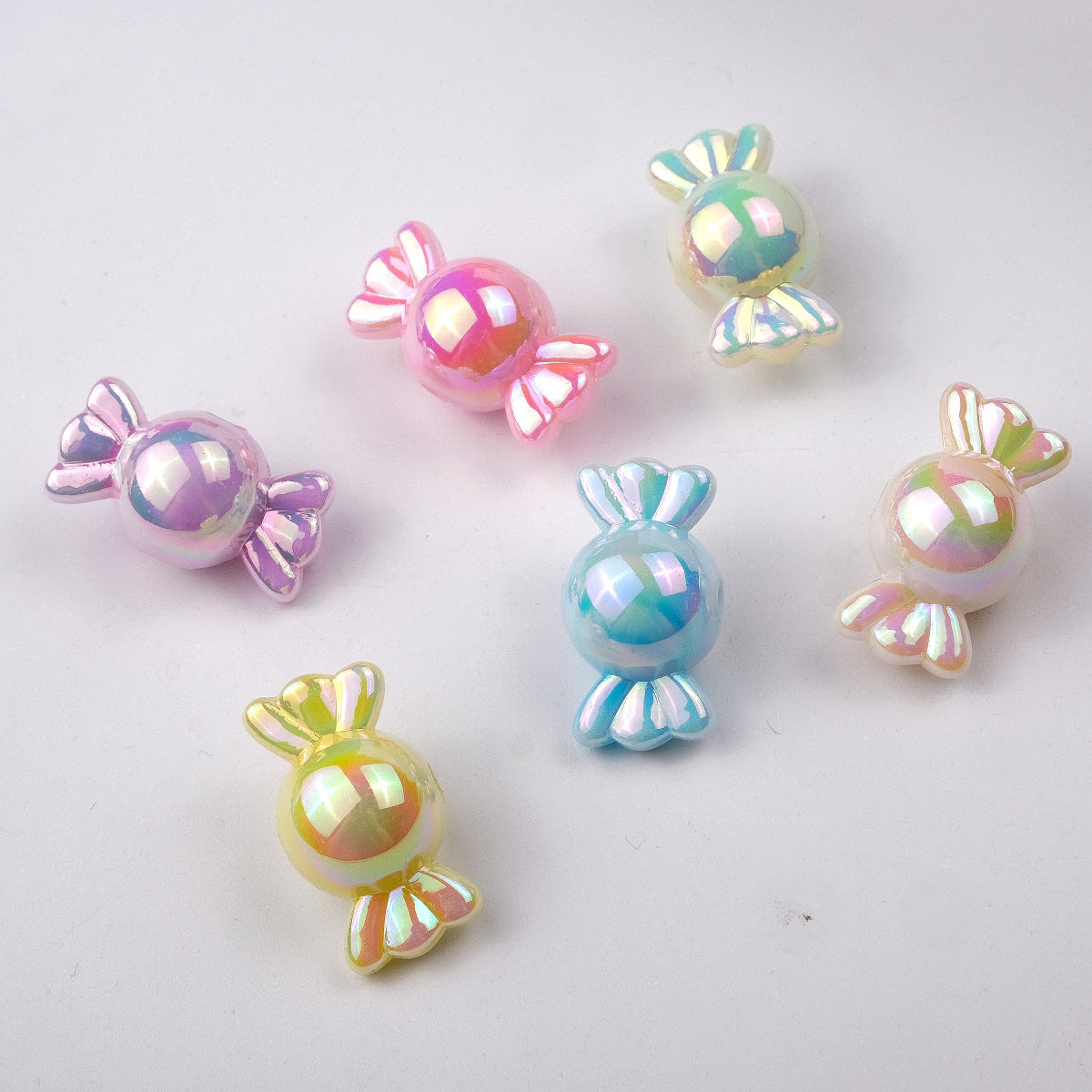 UV Plating Round Acrylic Beads 21mm Candy Colors 50pcs 9