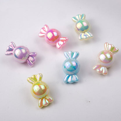 UV Plating Round Acrylic Beads 21mm Candy Colors 50pcs 9