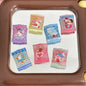 Square Acrylic Beads 20mm Cartoon Animal Illustration Snack Bag 10pcs