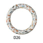 65mm Printed Silicone Beads Round Rings Floral Animal Spots Prints 32