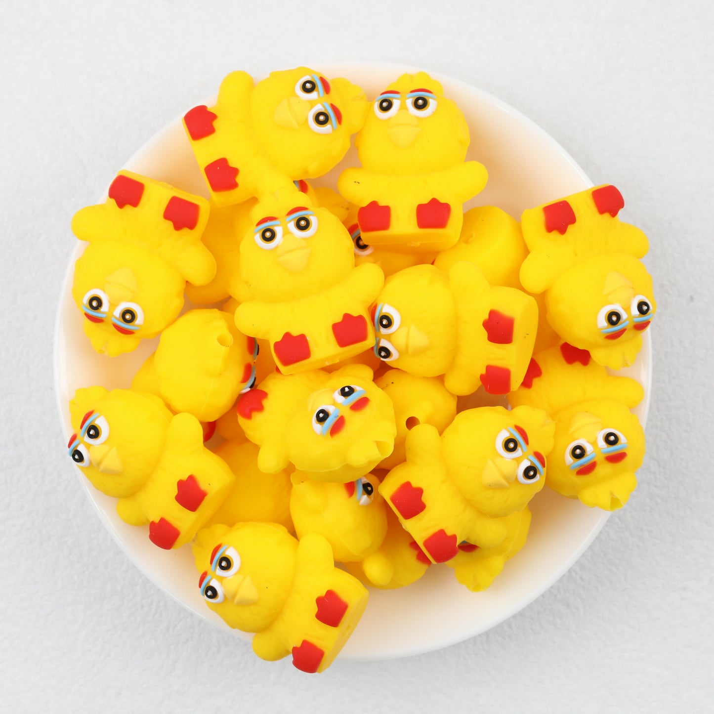 3D Cute Monster Silicone Focal Beads 20 pcs Multicolor 6