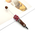 Beadable Pen with Butterfly and Rose Pearls Decorative Handle  6