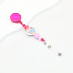 Beadable Badge Reels Retractable ID Keychain Clip