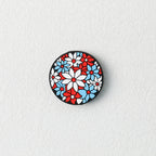 Independence Day Floral Round Silicone Focal Beads 20 pcs