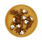 Silicone 3D Focal Beads Brown Puppy Big Amber Eyes 20pcs 2