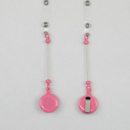 Beadable Badge Reels Retractable ID Keychain Clip