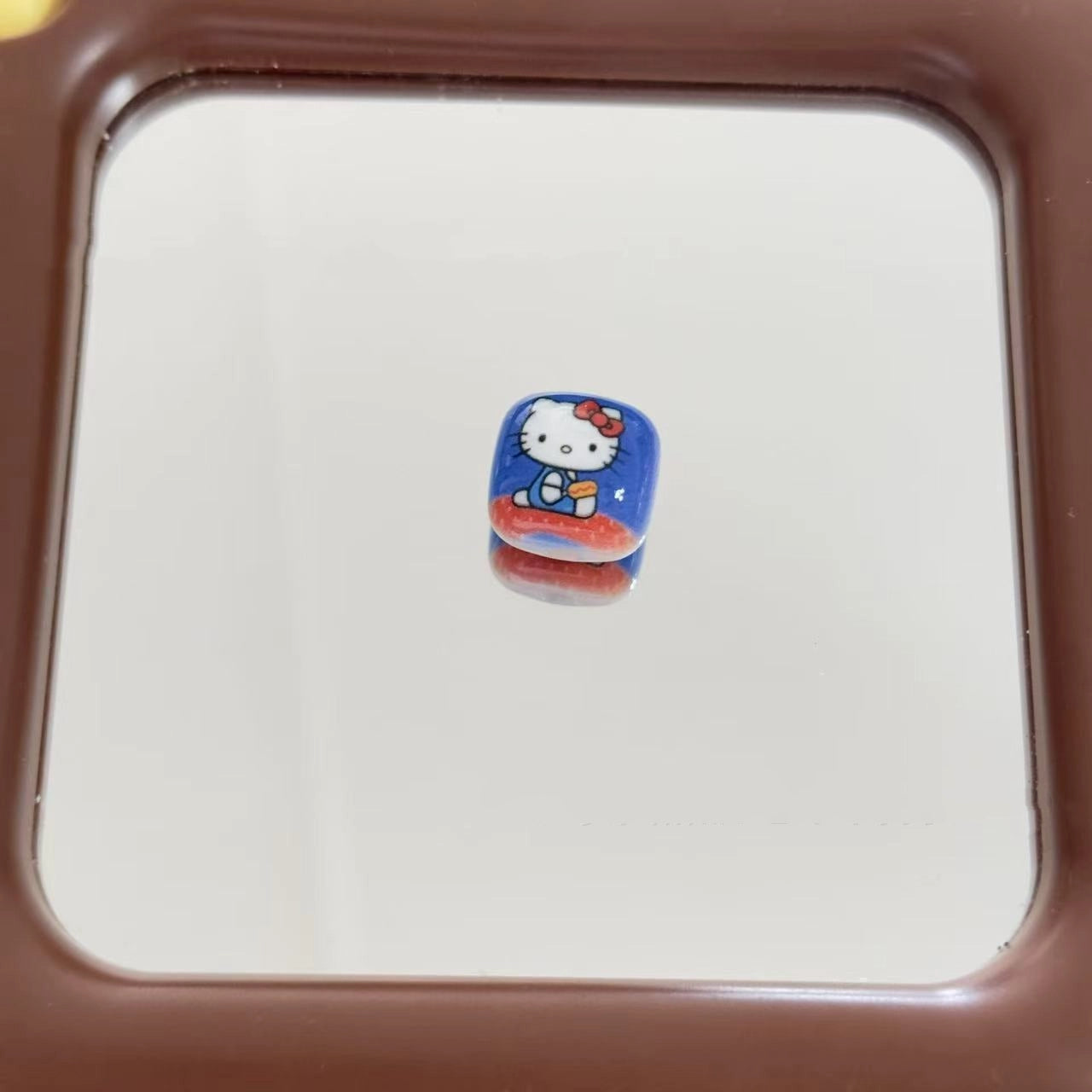 Acrylic Square Beads 16mm Glossy Cartoon Faces 10pcs 10
