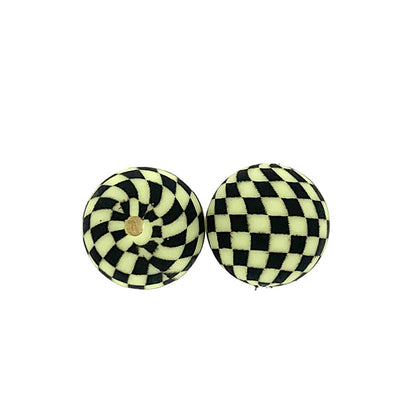 15mm Checkered Silicone Beads Classic Color Pattern 50pcs 7