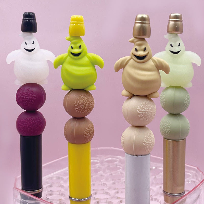 3D Halloween Ghost Silicone Focal Beads Glow in Dark 20pcs