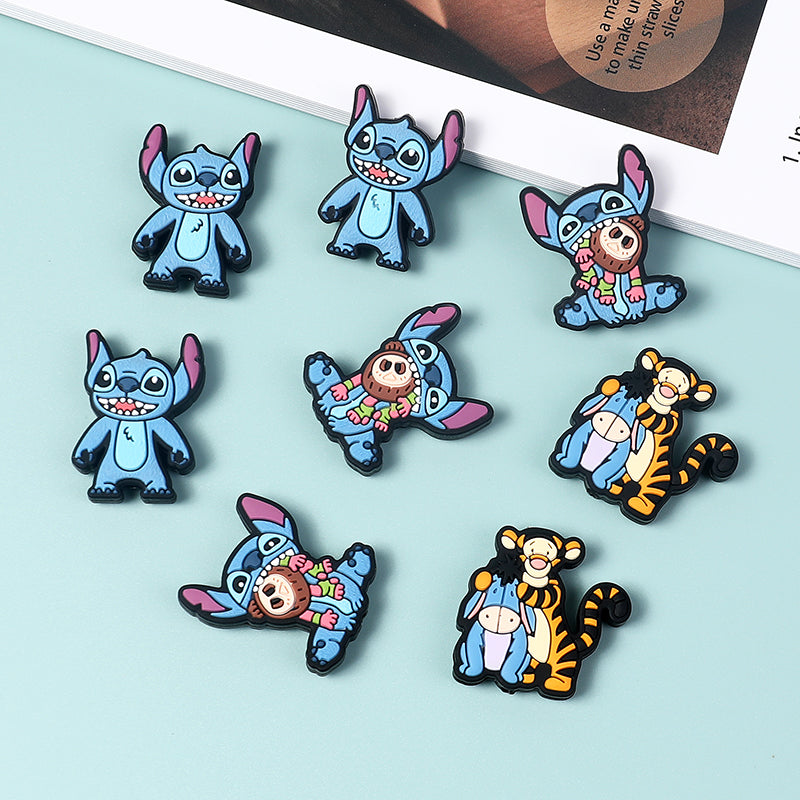 Silicone Focal Beads Disney Stitch Tigger Eeyore Character Group 20pcs 6