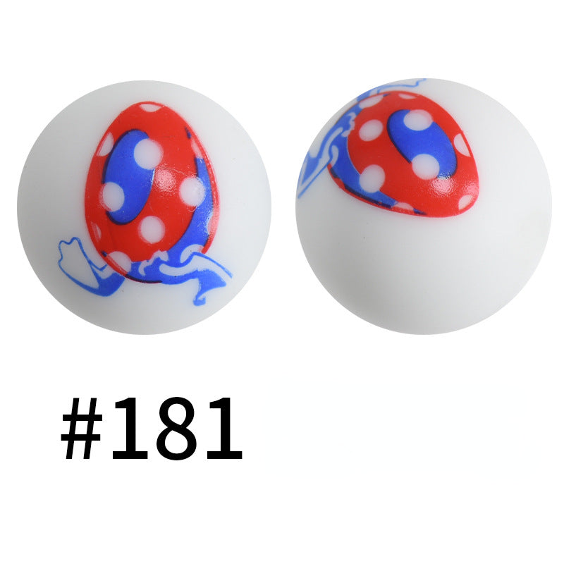 Silicone Focal Beads Easter Bunny Egg Chicken Round 20pcs 7