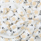 3D Cute Beige Bow White Cat Silicone Focal Beads 20pcs